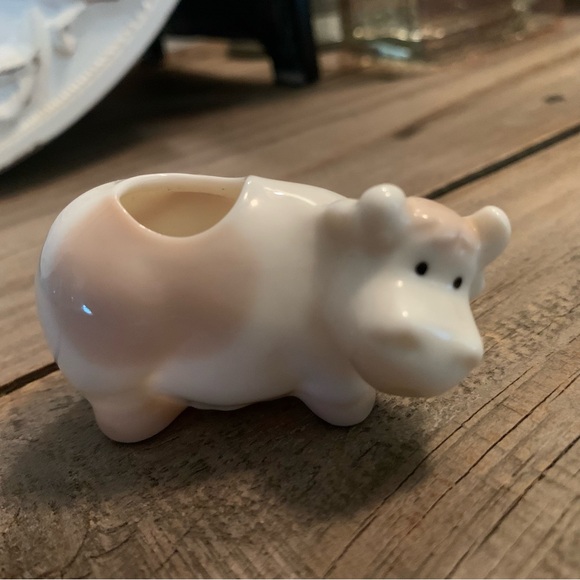 🌱Bone China White w/ Tan Spots Cow~farmhouse~trinkets~cottagecore~ Collectibles - Picture 3 of 9